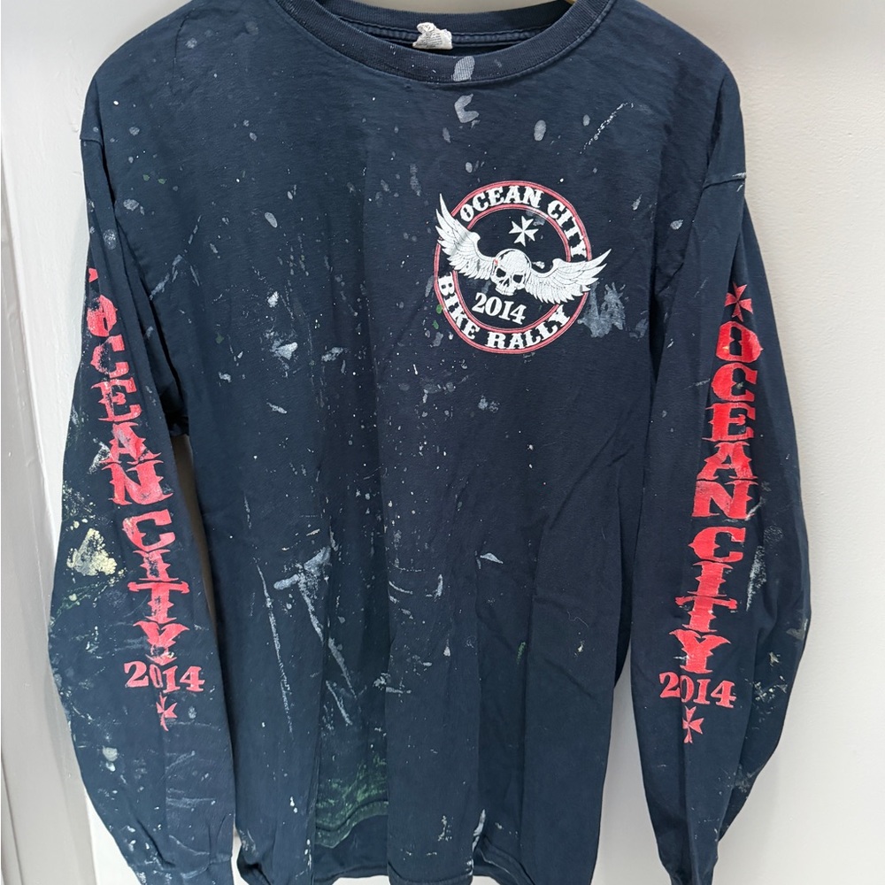 Ocean City 2014 Black Graphic Long Sleeve Tee